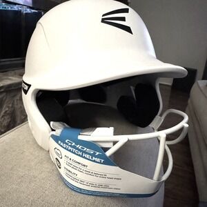 Easton Ghost Fastpitch Softball Batting Helmet L XL Matte White with Face Mask